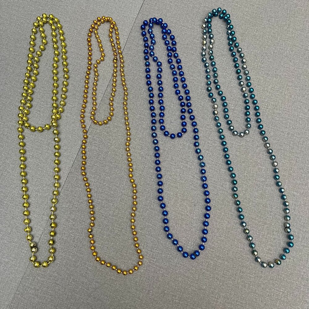 4 pack long decorative necklace and sweater necklace bundle